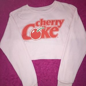 cherry coke long sleeve crop🍒